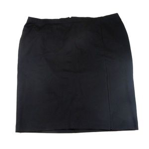 LANE BRYANT Black Ponte knit Zippered Slit Skirt